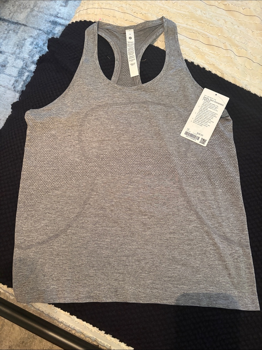 lululemon athletica Heather Grey Racerback Tank